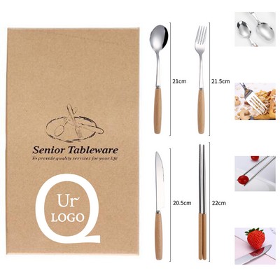 Flatware Set With Chopsticks Spoon Fork And Knife