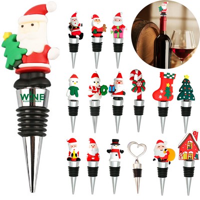 Zinc Alloy Christmas Wine Stopper