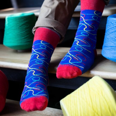 Cotton Carnival Socks - Vibrant Footwear for Festive Celebrations - American Made