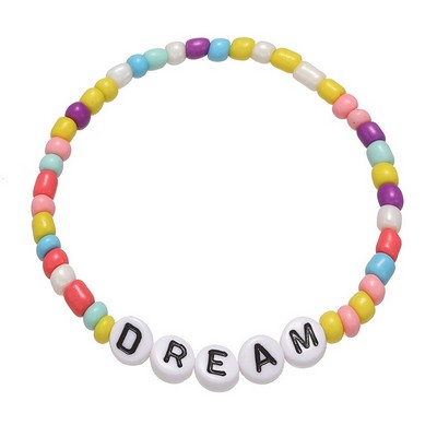 Custom DREAM Beaded Bracelets Beads Size 6 MM Dia. #13