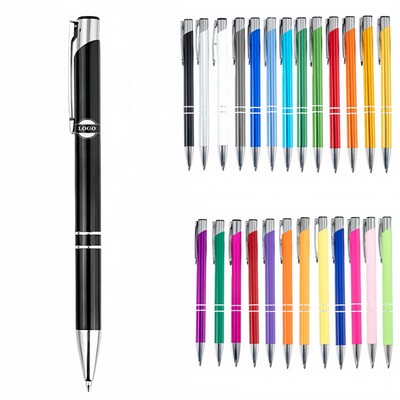 Aluminum 1.0mm Black Ink Ballpoint Pens