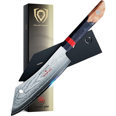 Dalstrong 8" Chef-Cleaver Hybrid Knife - Firestorm Alpha Series - High Carbon Steel-Wa Handle-Sheath