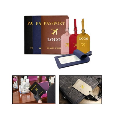 Luggage Tag And Passport Holder Set