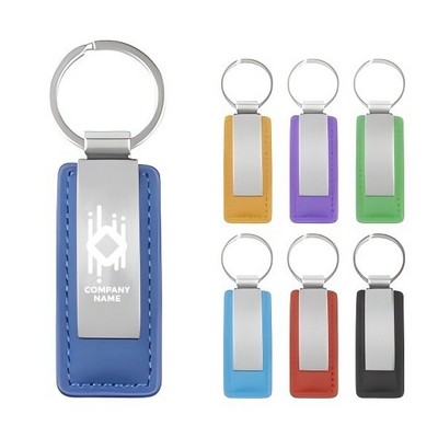 PU Leather Metal Key Tag