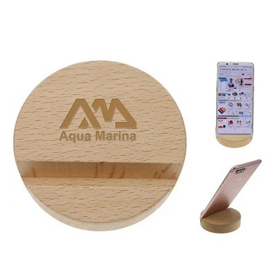 Round Wood Mobile Phone Holder