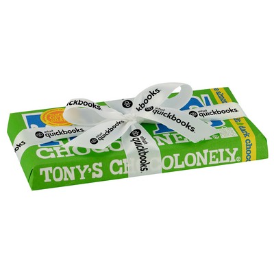 Tony's Chocolonely® Large Chocolate Bar w/ Custom Ribbon (Dark Chocolate Almond Sea Salt)