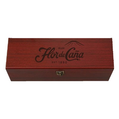 1-Bottle Red Wooden Wine Gift Box