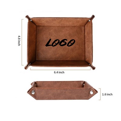 Pu Leather Tray Storage Tray