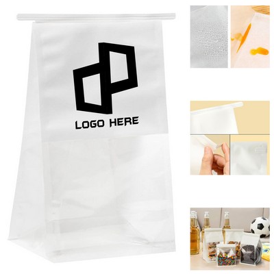 8.66X11.02X4.33Inch White Kraft Paper Bag