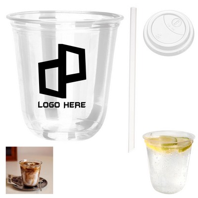 12-Ounce High-Lid Coffee Cup With Straw