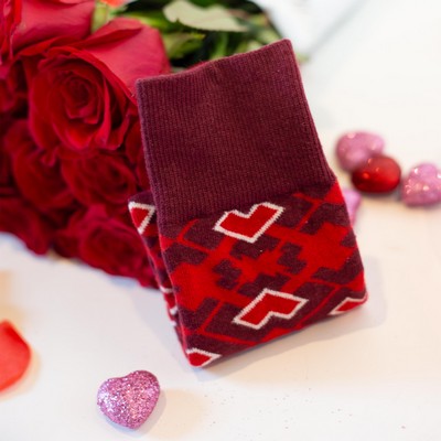 Quarter VALENTINES Day Socks - Show Your Love from Ankle to Toe - American Made