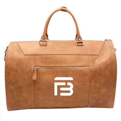 Luxury Leather Detachable Garment Duffel Bag