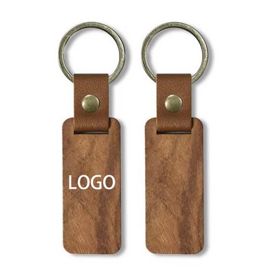 Rectangular Wooden Keychain