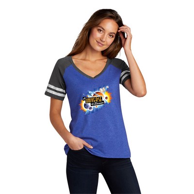 District Made® Ladies Game V-Neck Tee