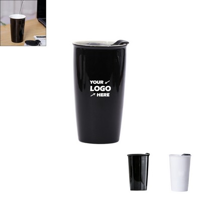 12 oz Double Walled Ceramic Tumbler