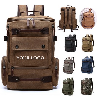 Large Capacity Canvas Travel Backpack