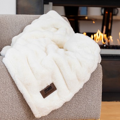 Vanilla Ridge Fur Blanket