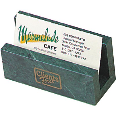 Green Marble Awards & Desk Accessories - business Card Holder