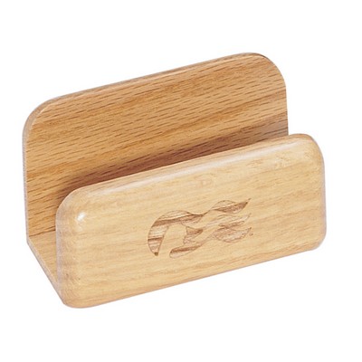 Solid Oak Wooden Card Holder