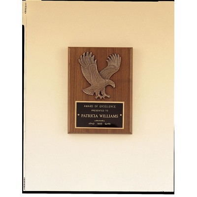 Airflyte Collection Plaque w/ Antique Bronze Relief Eagle (6"x8")