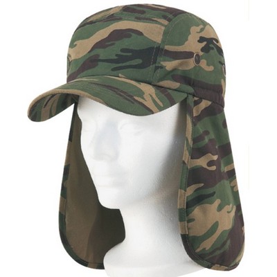 Ear Flap Camo Cotton Twill Cap