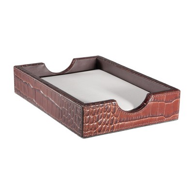 Memo Tray - Crocodile Embossed Leather