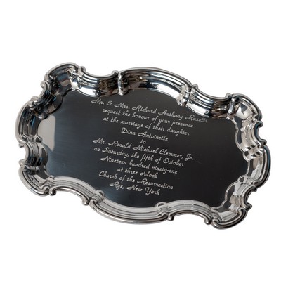 9" Wedding Invitation (Chippendale) Tray