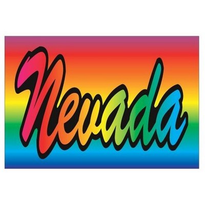 Nevada Rectangle Badge w/ Bar Pin (2 1/2"x3 1/2")