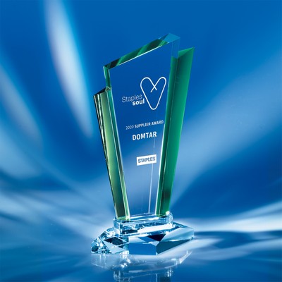 Double Green Edge Crystal Award