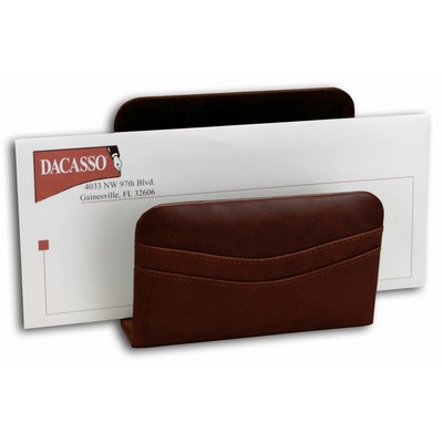 Classic Leather Mocha Brown Letter Holder