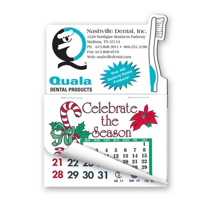 3" x 4 1/4" Calendar Pad Magnets Toothbrush Shape W/Tear Away Calendar