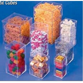 Rigid Clear Plastic Cube Box (2 1/8"x2 1/8"x6")