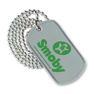 Pad Printed Dog Tag w/ 24" Neck Chain