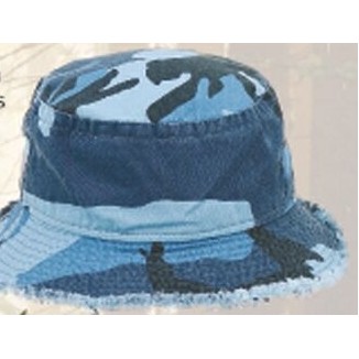 Frayed Camo Bucket Hat