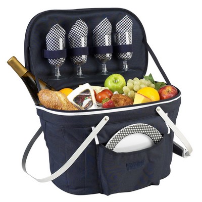 Picnic Set for 4 Cooler Basket