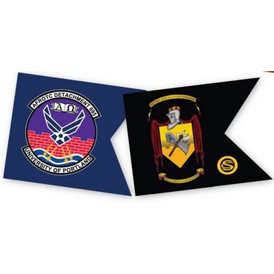 Double Face Guidon & Burgees Flag w/3" Sleeve & Tab (20"x27¾")