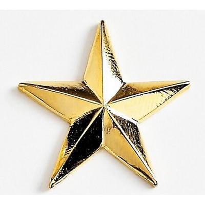 3D Star Marken Design Quick Ship Cast Lapel Pin (Up to 1")