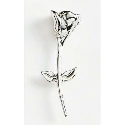 Long Stemmed Rose Marken Design Cast Lapel Pin (Up to 1")