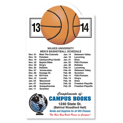 20 Mil Basketball Schedule Magnet - Full Color