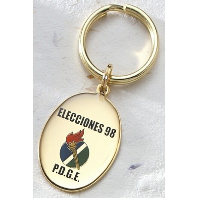 Small Oval Silk Screened Key Tags