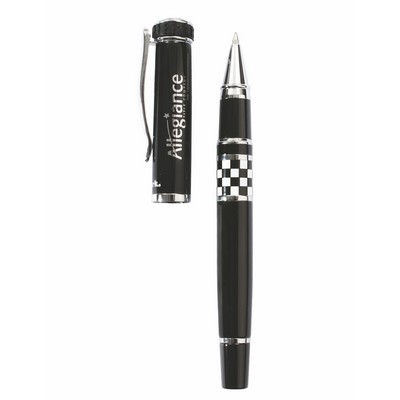 Itread™ Checkered Flag Wheel Top Rollerball Pen