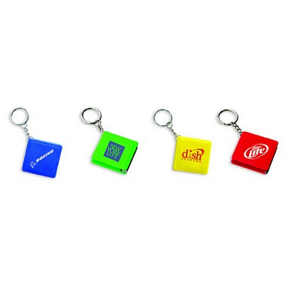 Square Tape Measure Key Chain