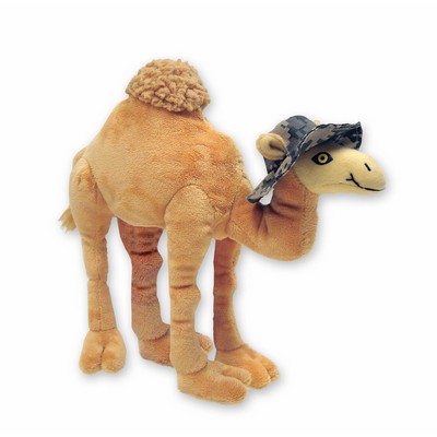 Custom Plush Camel w/ Camouflage Military Hat