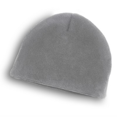 Heather Gray Fleece Beanie Cap