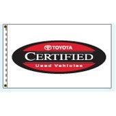 Authorized Dealer Free Flying Drape Flags (Toyota® Certified Used Vehicles) (2.5' x 3.5')