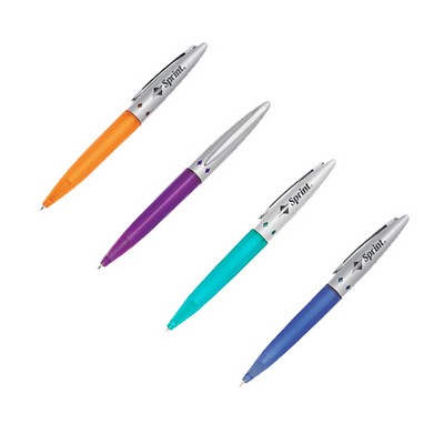 Manhattan Twist Action Ballpoint Pen w/Diamond Cutouts