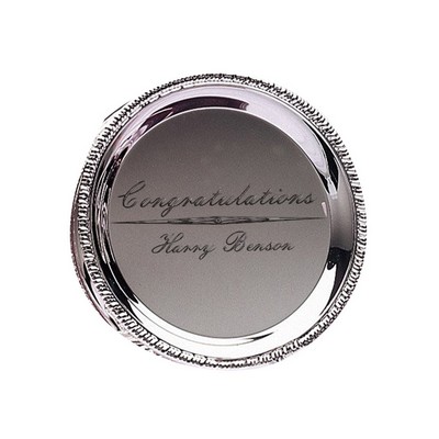 8" Round Silver Plated Tray