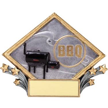 B.B.Q. Diamond Plate Award - 6"