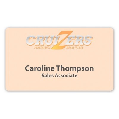 Laminated Personalized Name Badge (2.625"x4.5") Rectangle