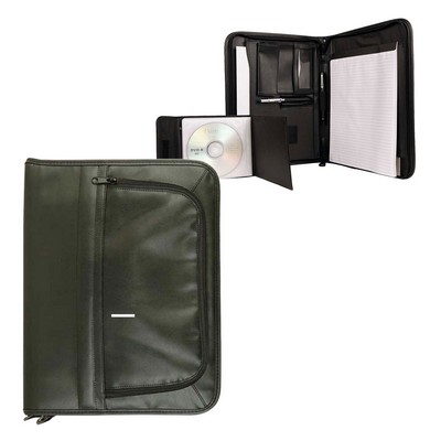 Premium Zippered Padfolio Case (10½"x13"x1¼")